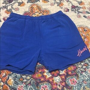 Blue and pink Hazel Boutique High Rise Shorts